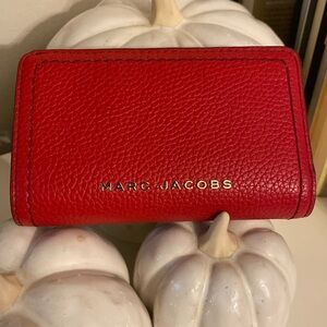 Marc Jacobs Red Leather Wallet BNWNT with gold hardware